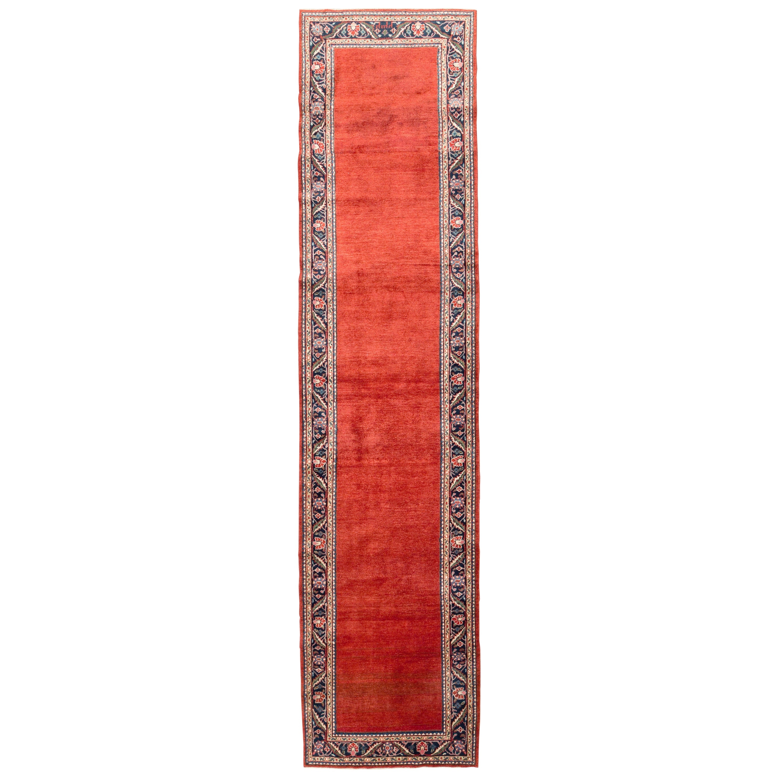 Mid-20th Century Handmade Persian Art Deco Style Mahal Runner For Sale