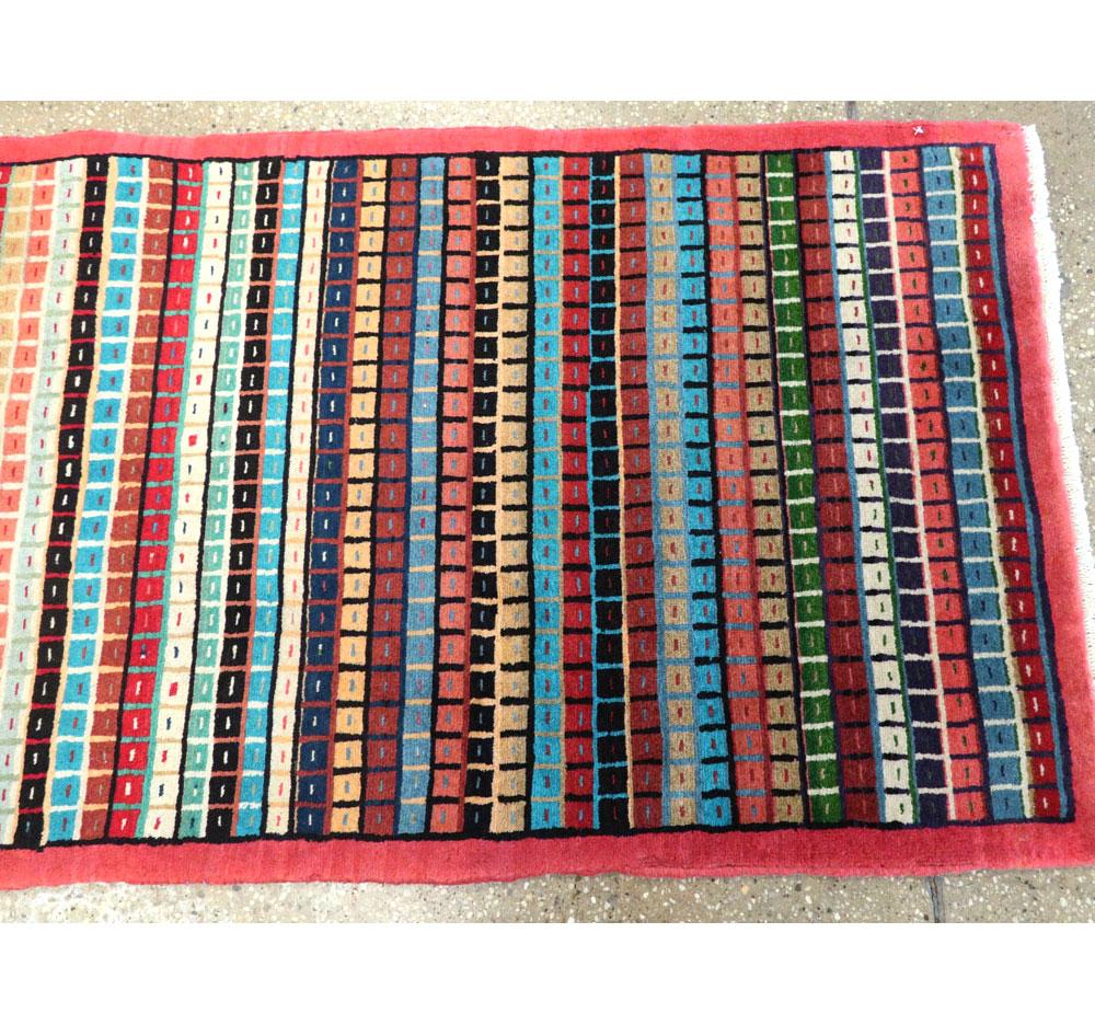 Mahal, handgefertigter persischer Mahal-Läufer im Art-déco-Stil, Mitte des 20. Jahrhunderts im Angebot 2