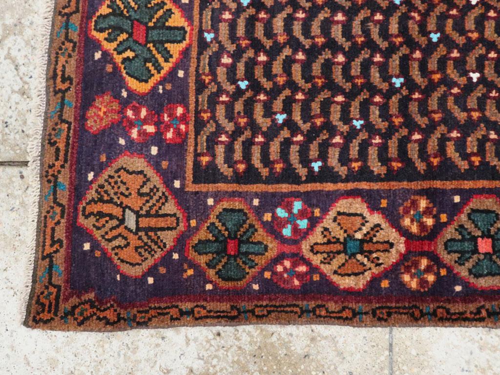 Mid-20th Century Handmade Persian Baluch Throw Rug In Excellent Condition For Sale In New York, NY