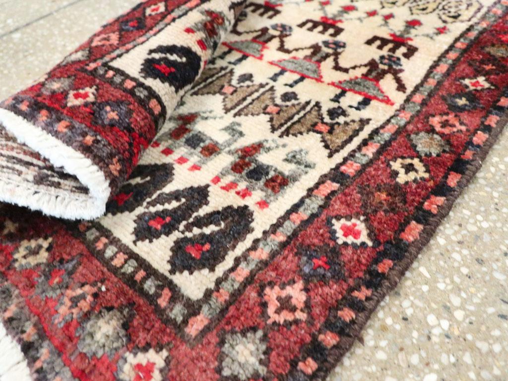 Mid-20th Century Handmade Persian Baluch Throw Rug For Sale 1