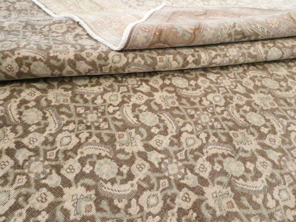 Mid-20th Century Handmade Persian Bidjar Room Size Carpet For Sale 4