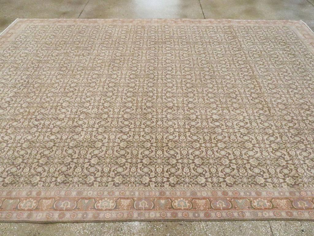Mid-20th Century Handmade Persian Bidjar Room Size Carpet For Sale 1