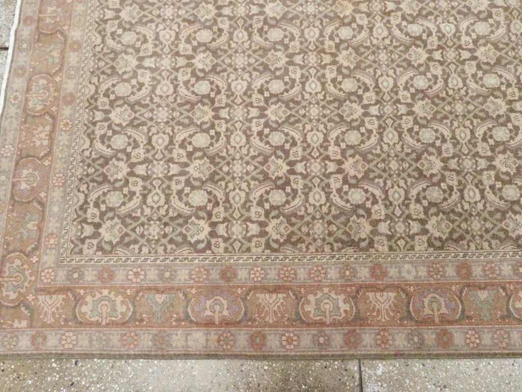 Mid-20th Century Handmade Persian Bidjar Room Size Carpet For Sale 2