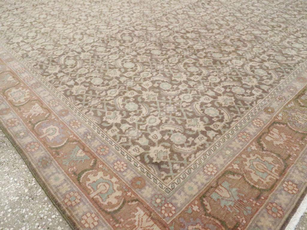 Mid-20th Century Handmade Persian Bidjar Room Size Carpet For Sale 3
