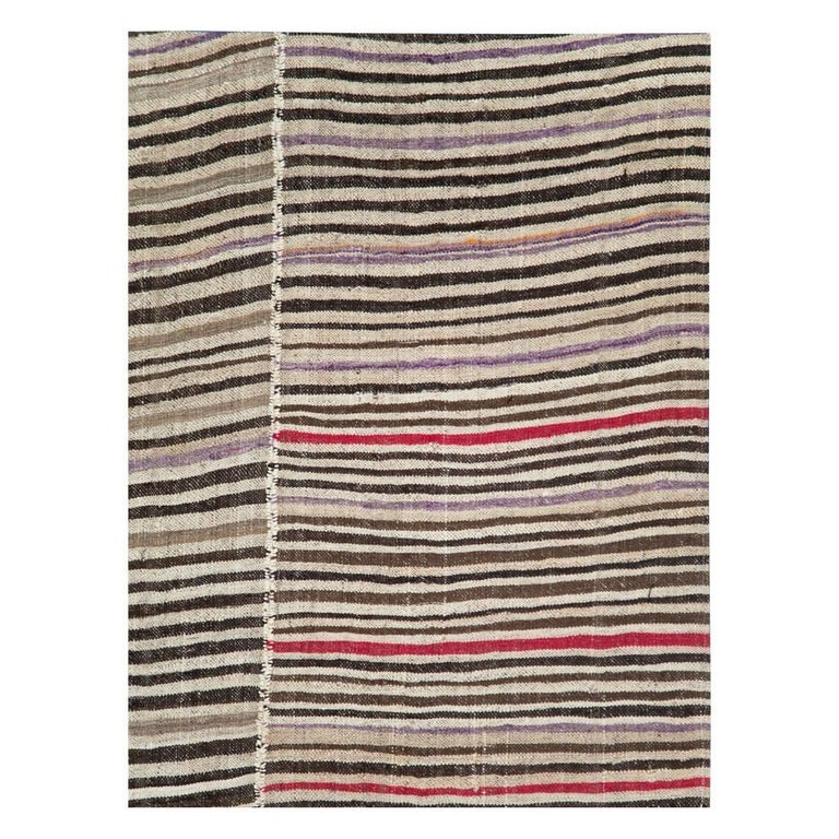 Mid20th Century Handmade Persian FlatWeave Kilim Modern Farmhouse