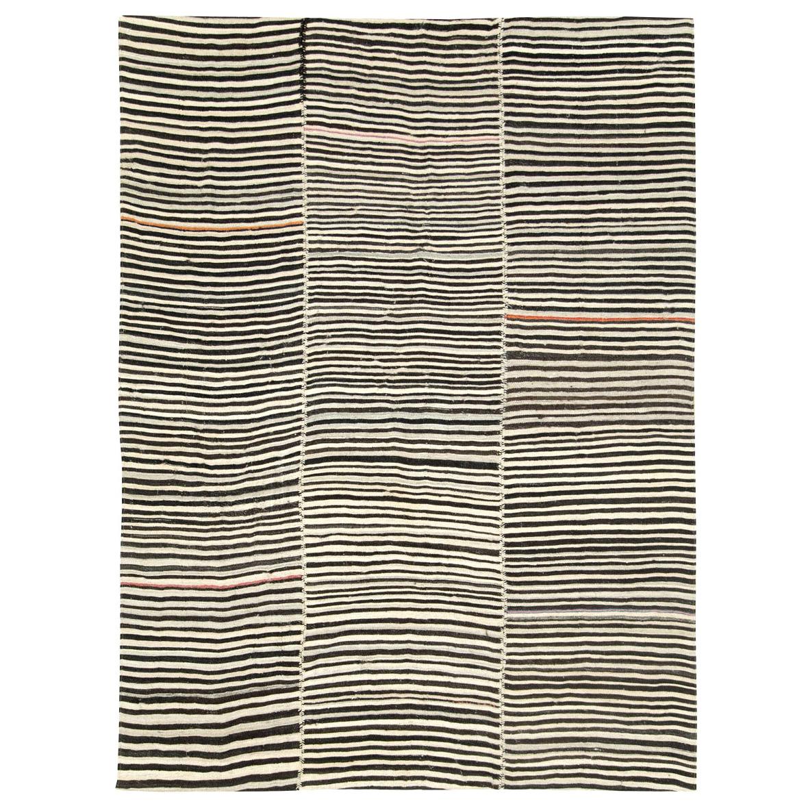 Mid20th Century Handmade Persian FlatWeave Kilim Modern Farmhouse