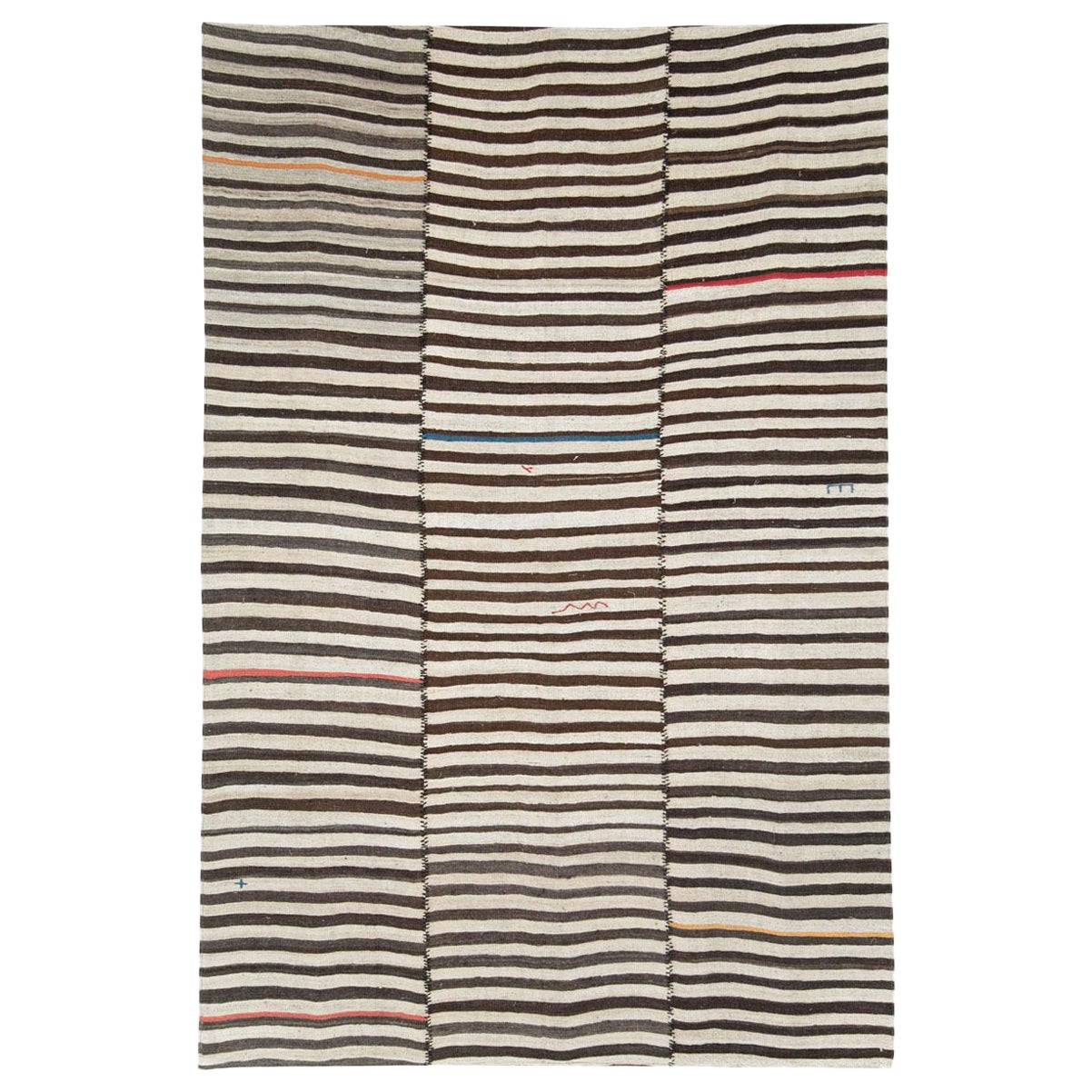 Tappeto persiano a trama piatta a metà del 20° secolo, Rug & Kilim