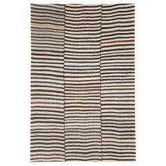 Mid-20th Century Handmade Persian Flatweave Kilim Accent Rug