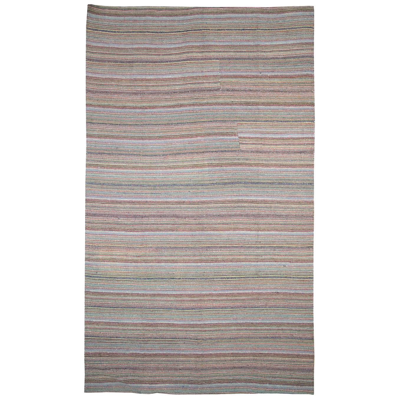 Mid-20th Century Handmade Persian Flat-Weave Kilim Room Size Carpet For Sale