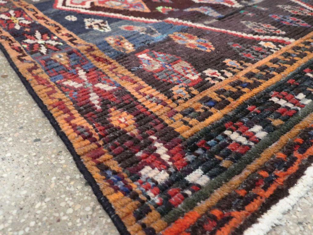 Mid-20th Century Handmade Persian Gabbeh Accent Rug For Sale 3