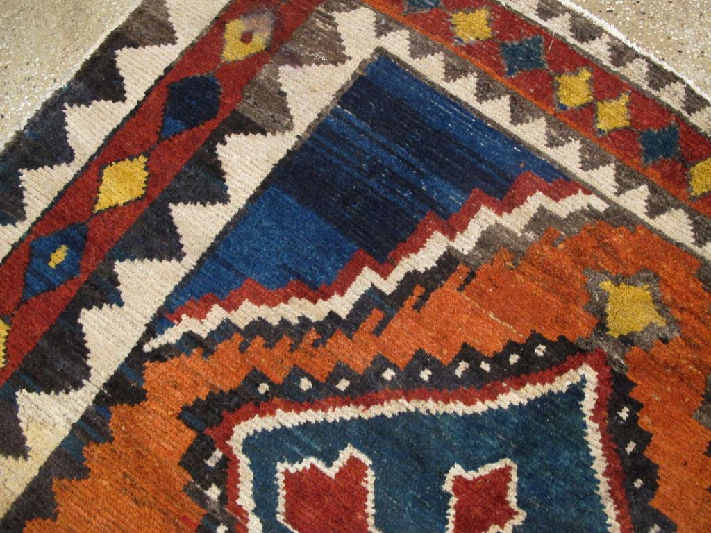 Mid-20th Century Handmade Persian Gabbeh Tribal Accent Rug For Sale 2