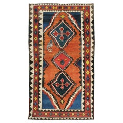 Vintage Mid-20th Century Handmade Persian Gabbeh Tribal Accent Rug