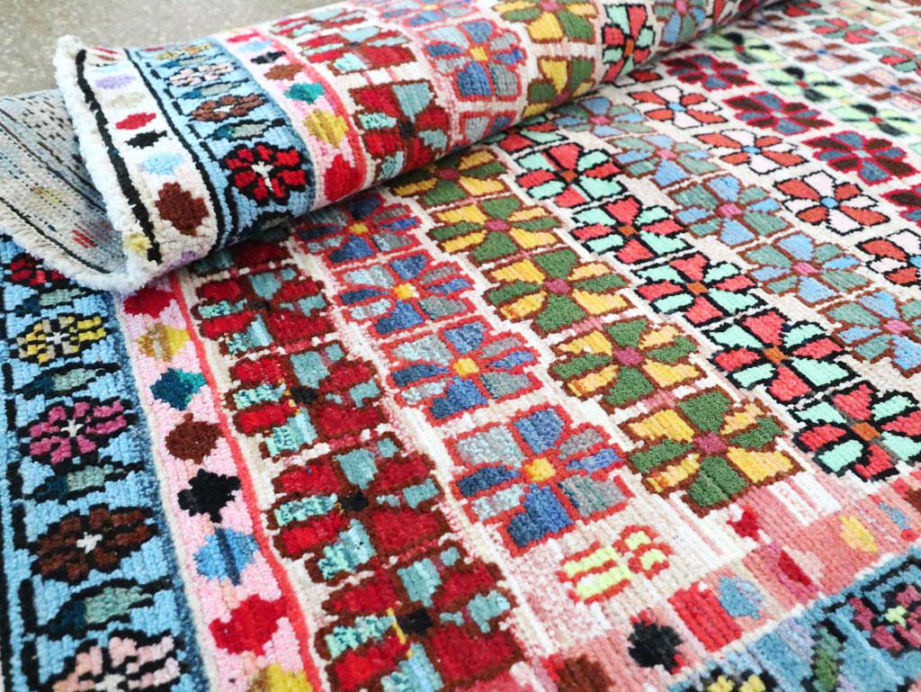 Mid-20th Century Handmade Persian Hamadan Gallery Carpet For Sale 4