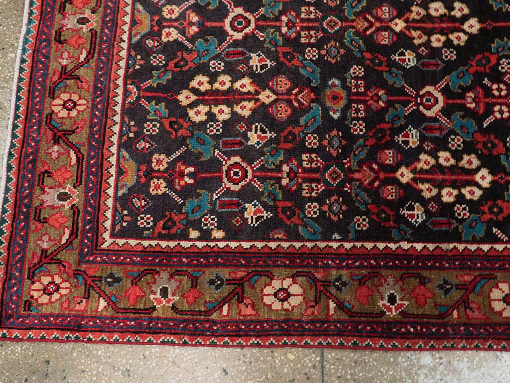 Wool Mid-20th Century Handmade Persian Hamadan Gallery Carpet For Sale