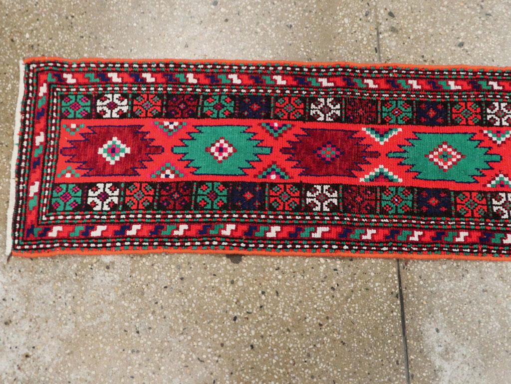 Mid-20th Century Handmade Persian Hamadan Runner For Sale 1