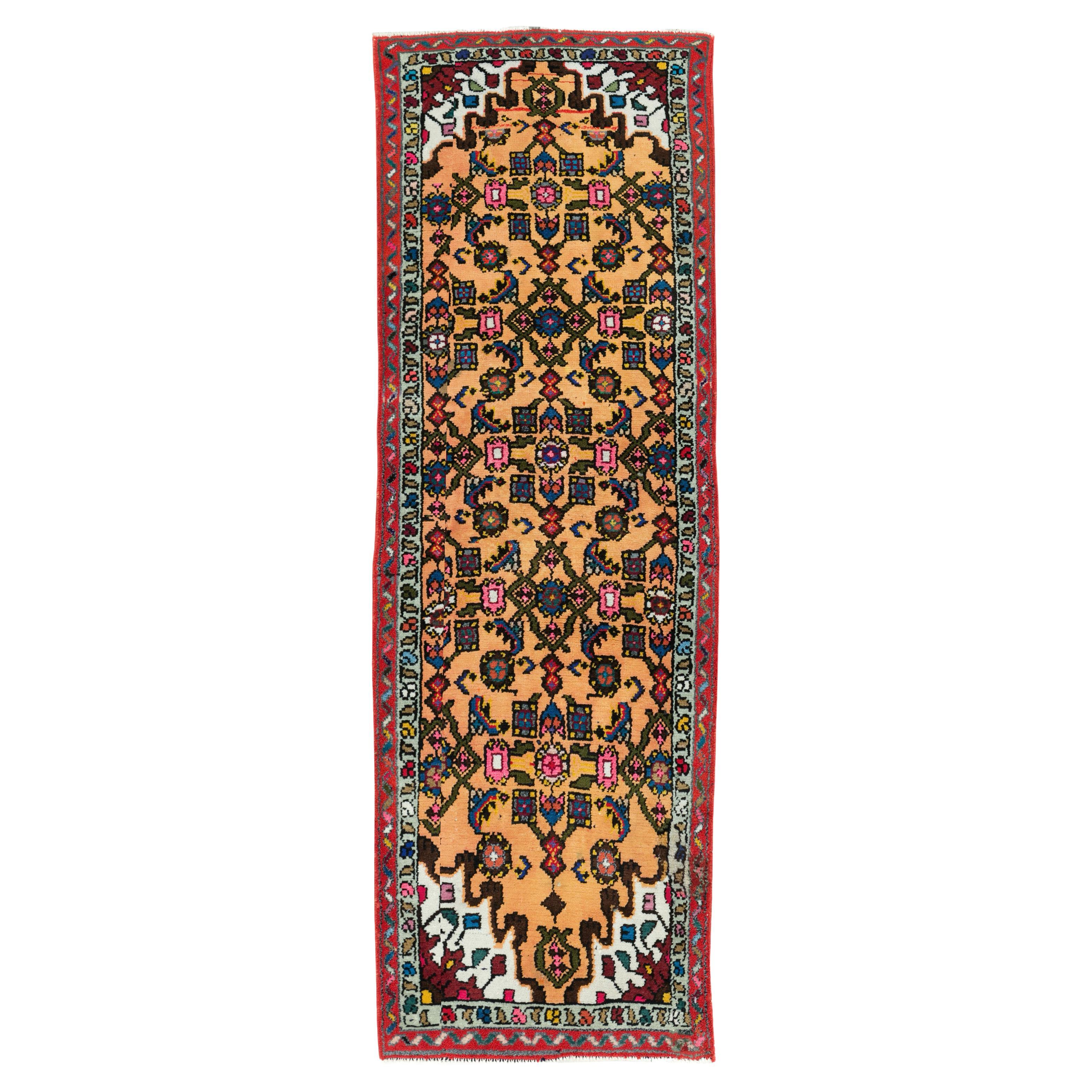 Mid-20th Century Handmade Persian Hamadan Throw Rug For Sale