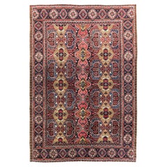 Mid-20th Century Handmade Persian Heriz Small Room Size Carpet