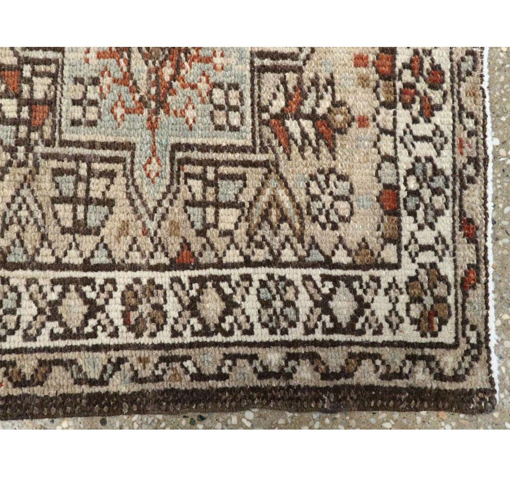 Mid-20th Century, Handmade Persian Karajeh Throw Rug For Sale 1