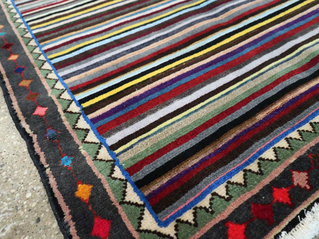 Mid-20th Century Handmade Persian Kashan Accent Rug For Sale 3
