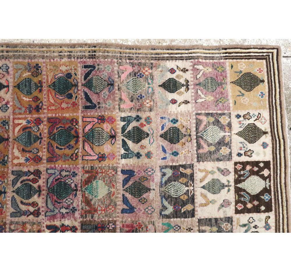 Mid-20th Century Handmade Persian Kashan Small Room Size Accent Rug 1