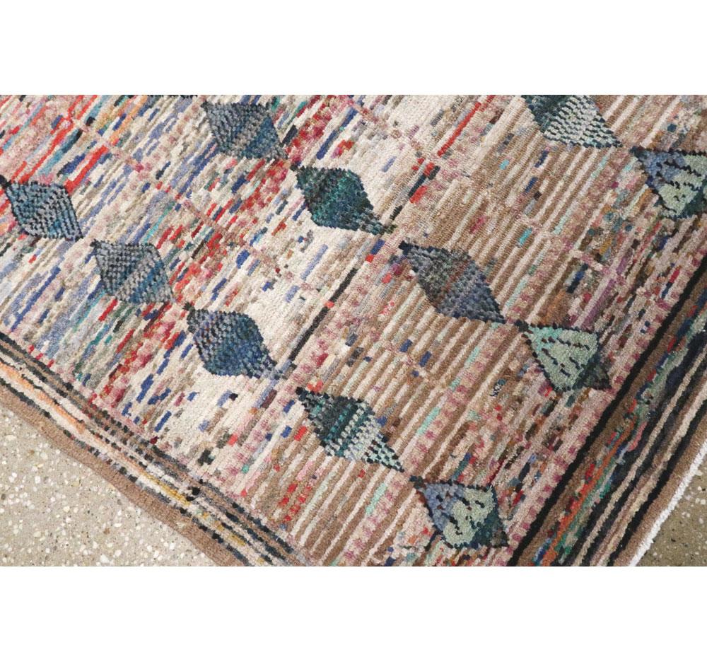 Mid-20th Century Handmade Persian Kashan Small Room Size Accent Rug 3