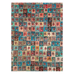 Mid-20th Century Handmade Persian Mahal Accent Carpet