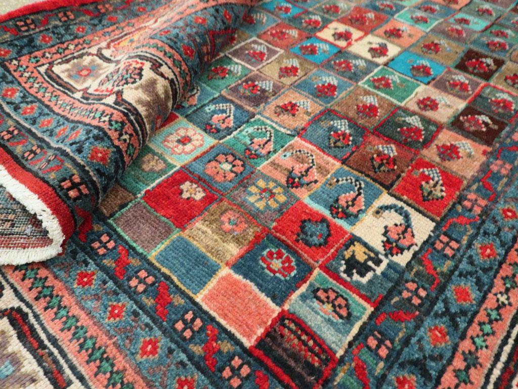 Mid-20th Century Handmade Persian Mahal Accent Carpet For Sale 2