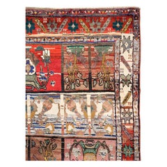 Mid-20th Century Handmade Persian Mahal Accent Rug