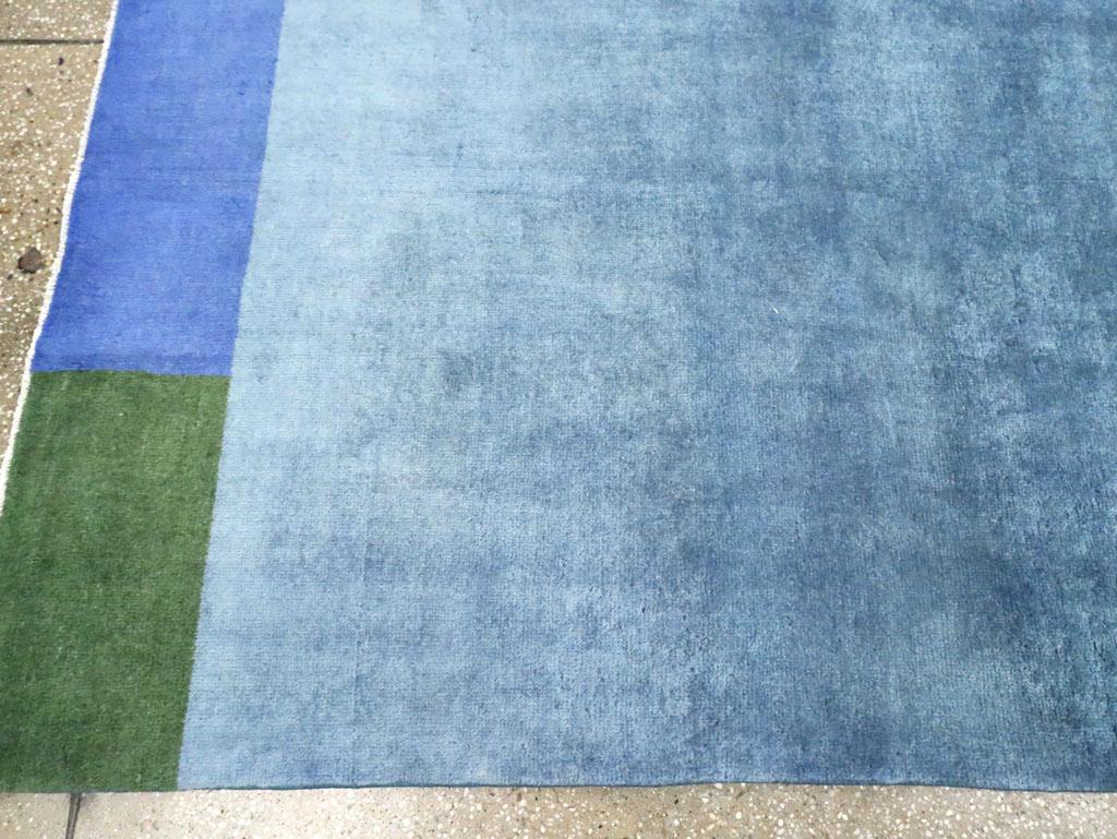 Handgefertigter persischer Mahal-Teppich im Art-déco-Stil aus der Mitte des 20. Jahrhunderts (Handgeknüpft) im Angebot