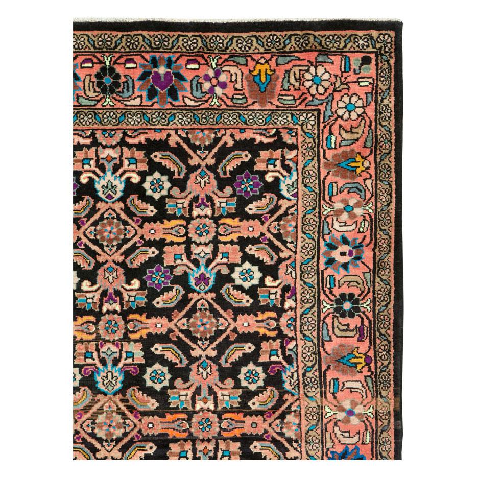 Hand-Knotted Mid-20th Century Handmade Persian Mahal Gallery Carpet For Sale