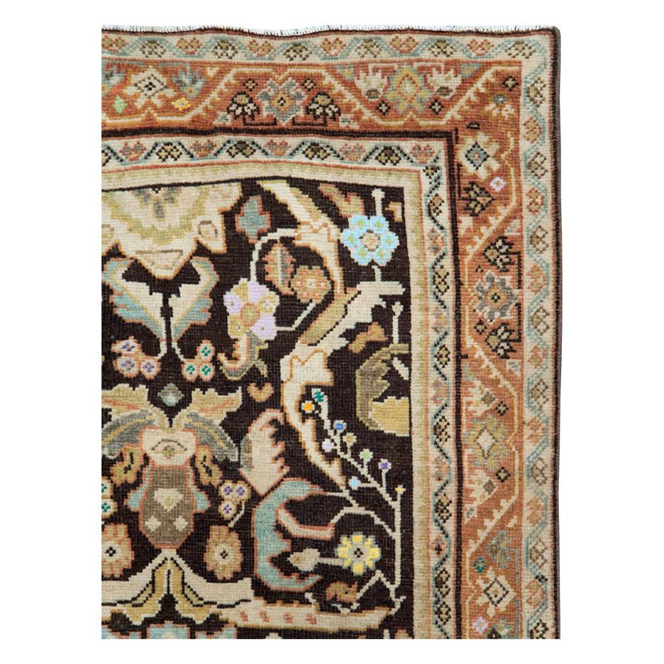 Victorian Mid-20th Century Handmade Persian Mahal Gallery Rug For Sale