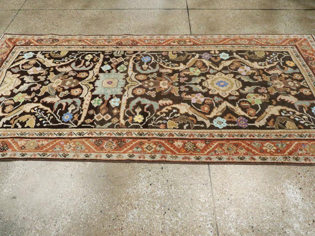 Mid-20th Century Handmade Persian Mahal Gallery Rug For Sale 1