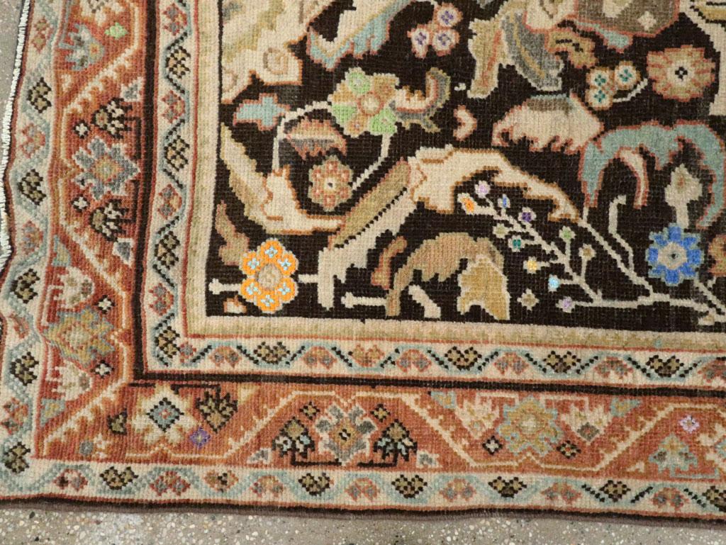 Laine Tapis de galerie persan Mahal fait à la main du milieu du 20e siècle en vente