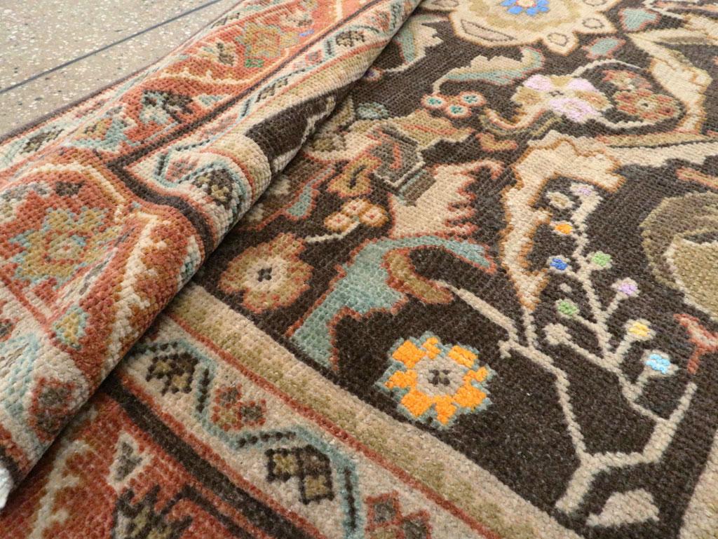 Mid-20th Century Handmade Persian Mahal Gallery Rug For Sale 3