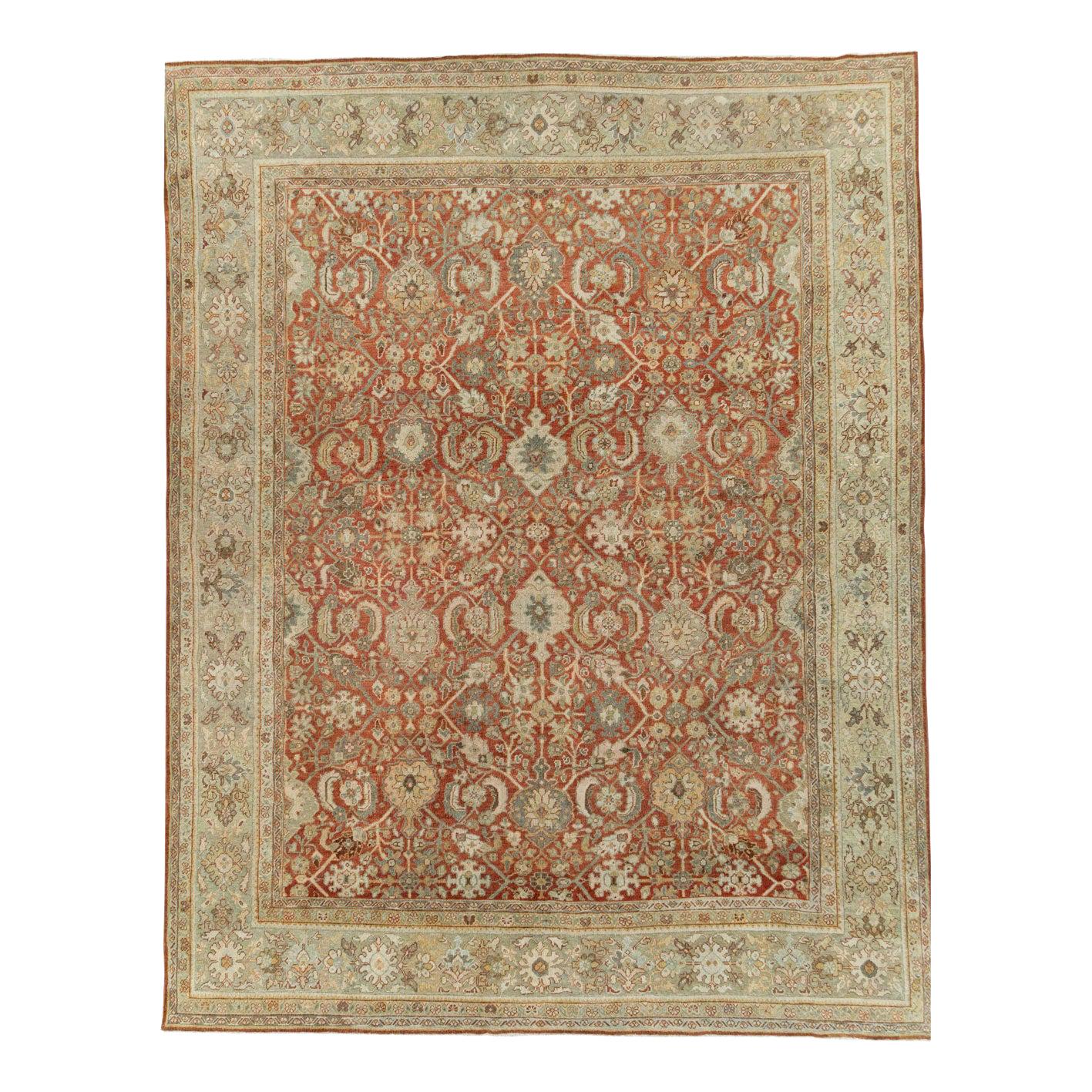 Mid-20th Century Handmade Persian Mahal Room Size Carpet For Sale