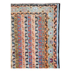 Mid-20th Century Handmade Persian Mahal Throw Rug