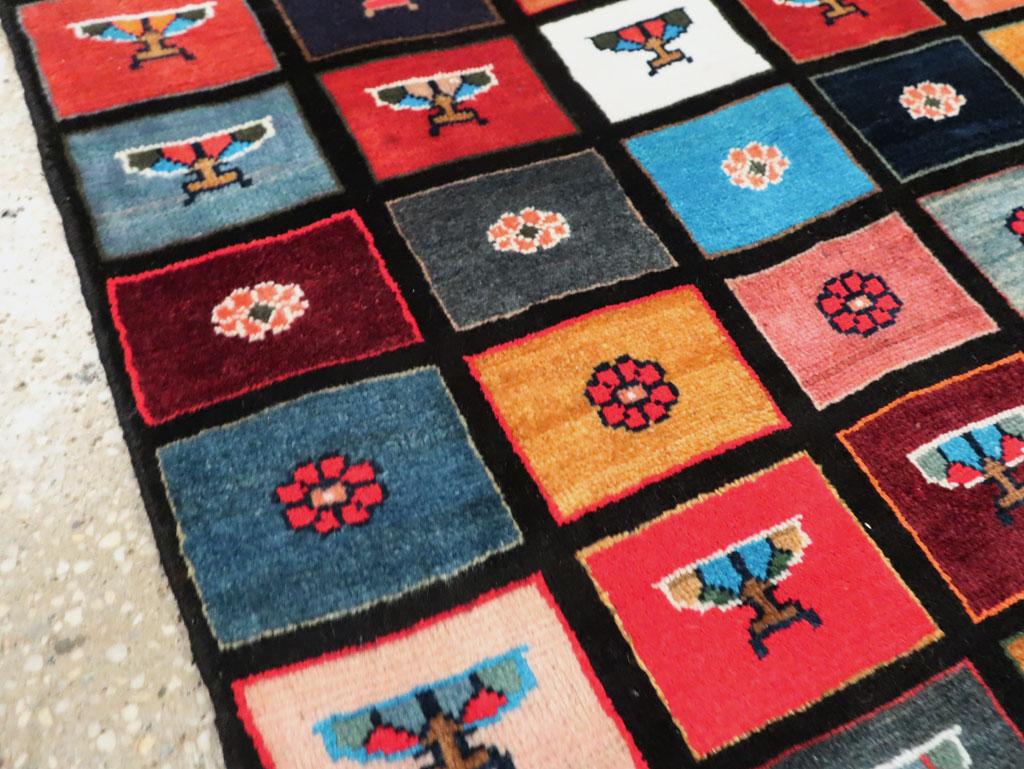 Modern Mid-20th Century Handmade Persian Mahal Throw Rug For Sale