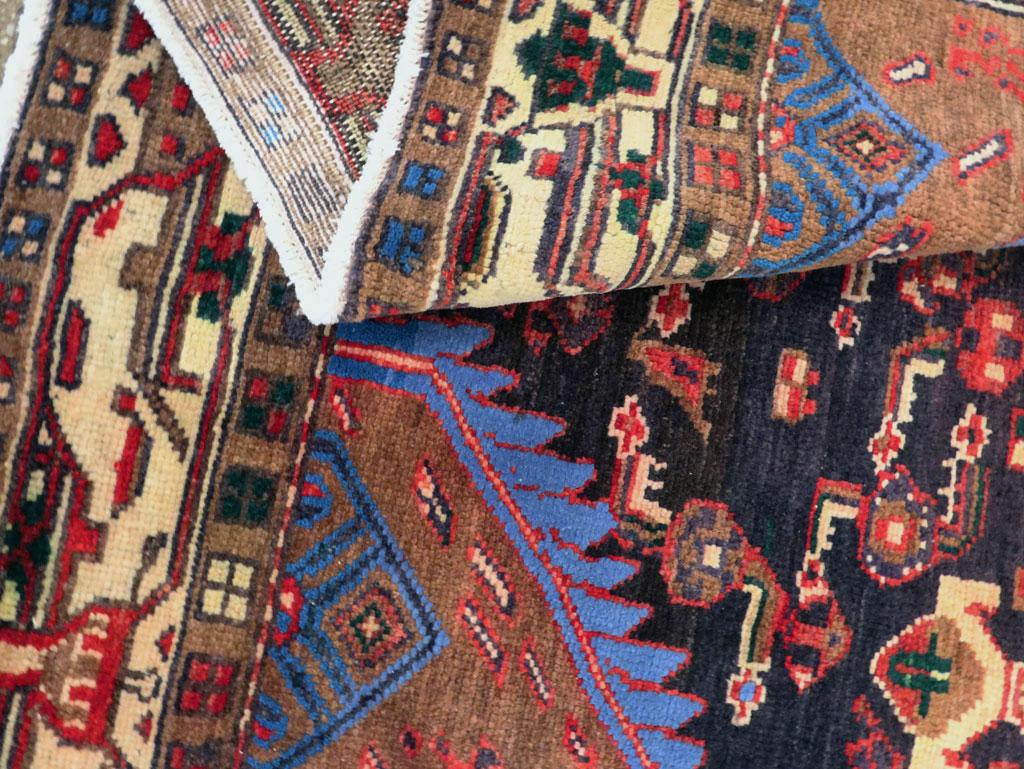 Mid-20th Century Handmade Persian Malayer Accent Carpet For Sale 2
