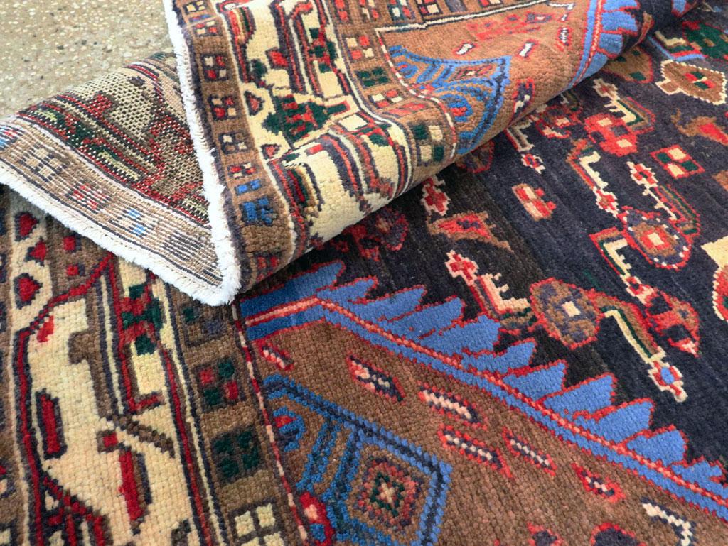 Mid-20th Century Handmade Persian Malayer Accent Carpet For Sale 3