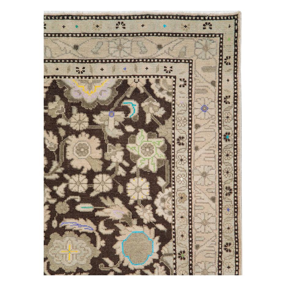 Modern Mid-20th Century Handmade Persian Malayer Accent Rug For Sale