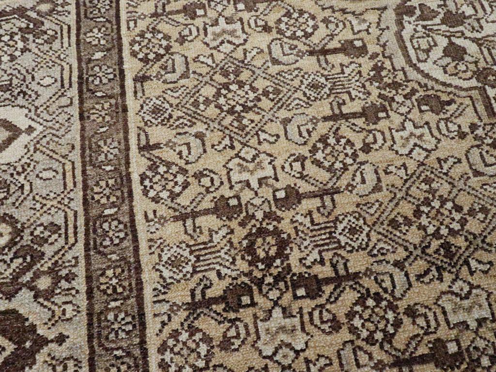 Rustic Mid-20th Century Handmade Persian Malayer Accent Rug For Sale