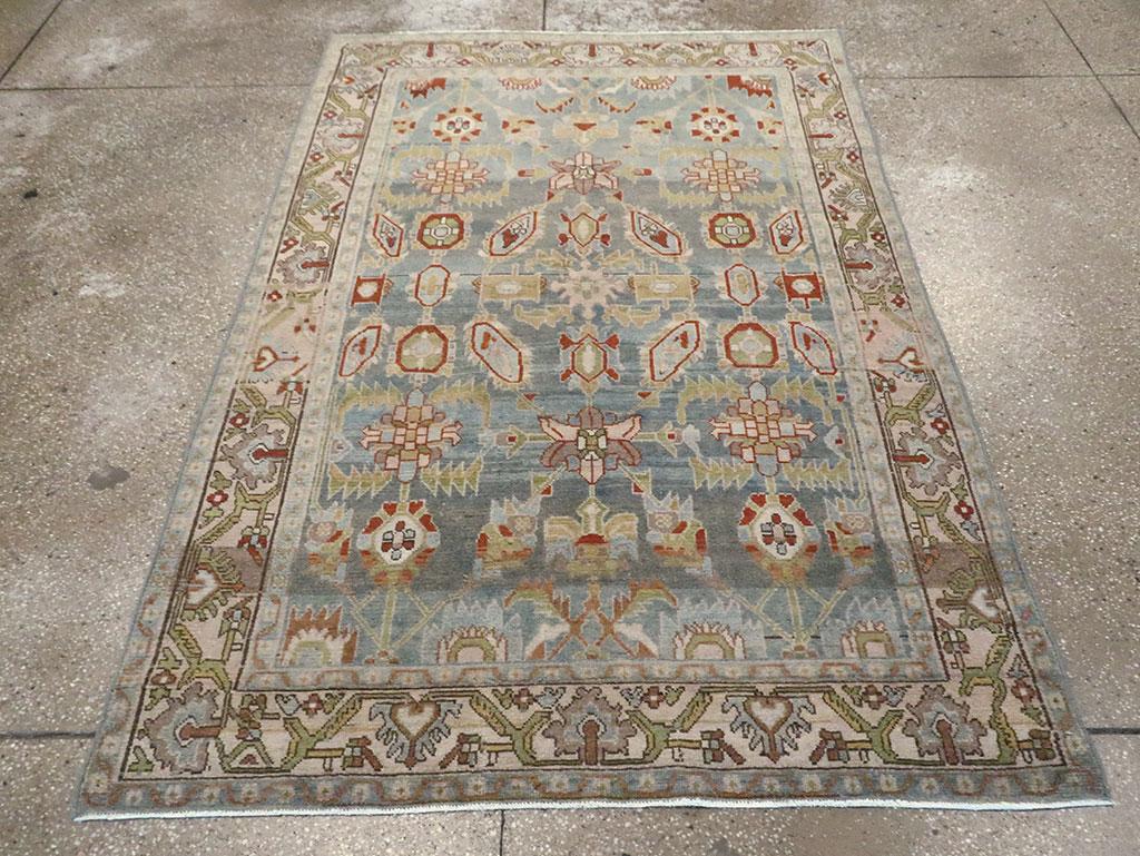 Handgefertigter persischer Malayer-Akzentteppich aus der Mitte des 20. Jahrhunderts (Persisch) im Angebot