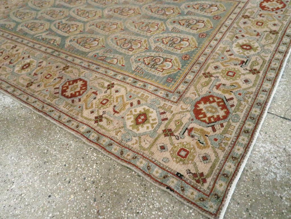 Mid-20th Century Handmade Persian Malayer Accent Rug For Sale 1