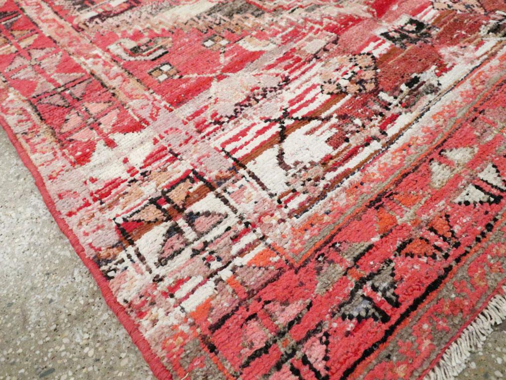 Mid-20th Century Handmade Persian Malayer Accent Rug For Sale 2