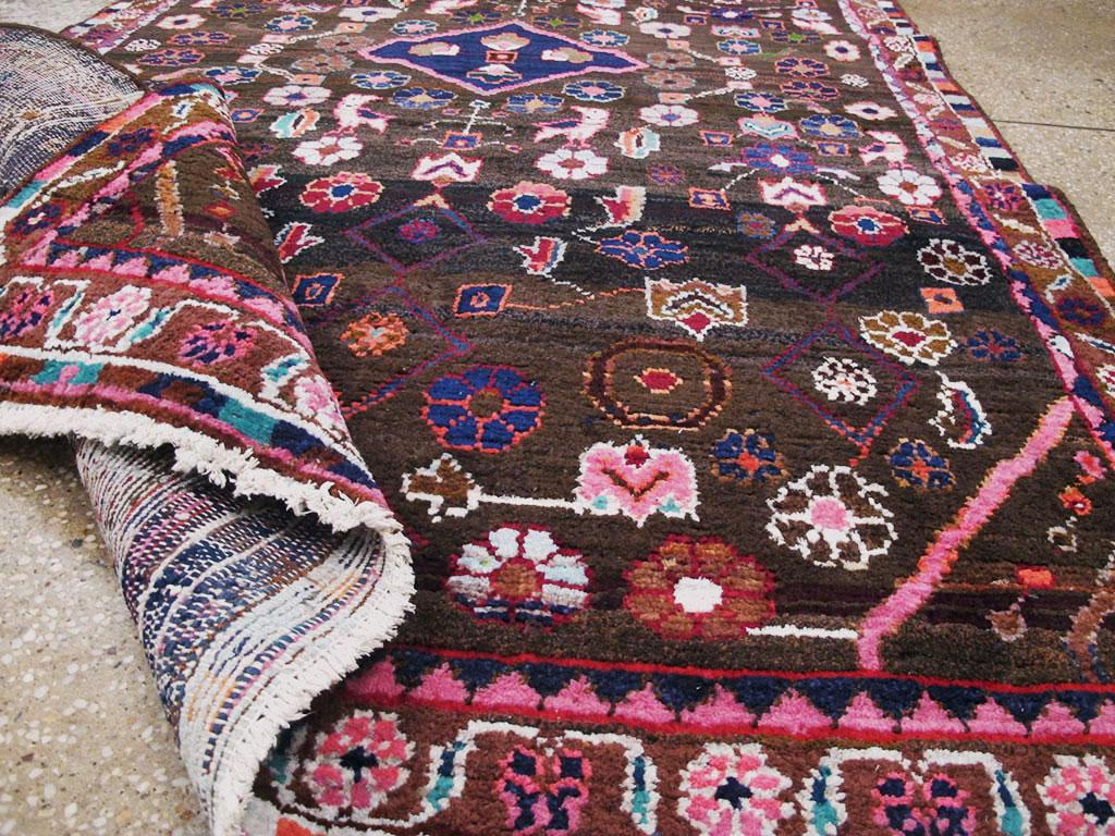 Mid-20th Century Handmade Persian Malayer Accent Rug For Sale 3