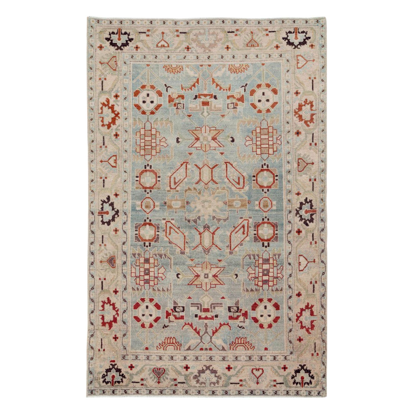 Tapis persan Malayer d'accentuation fait à la main du milieu du 20e siècle