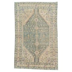 Vintage Mid-20th Century Handmade Persian Malayer Accent Rug
