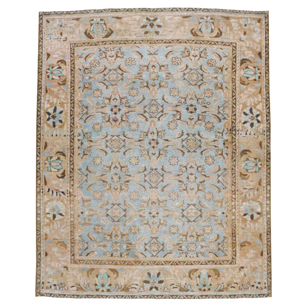 Mid-20th Century Handmade Persian Malayer Accent Rug For Sale