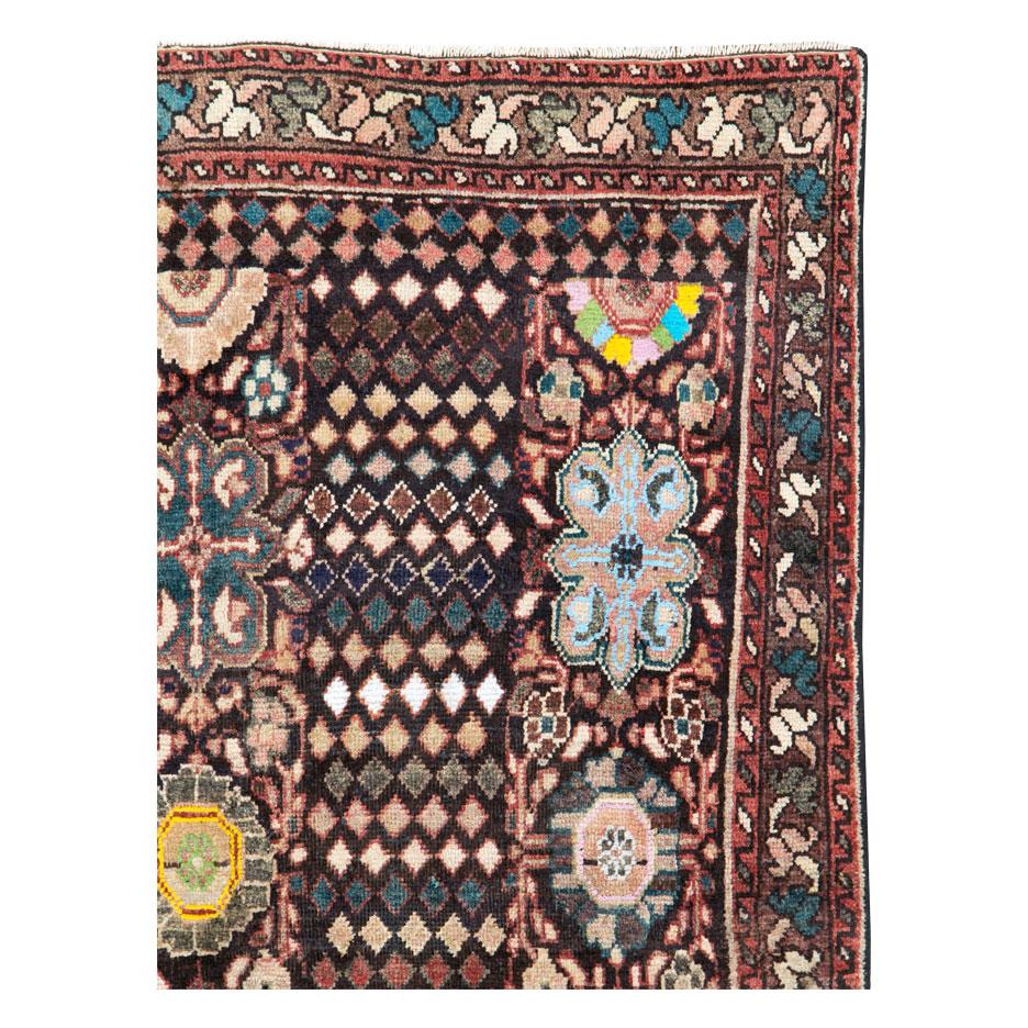 Rustic Mid-20th Century Handmade Persian Malayer Gallery Carpet For Sale