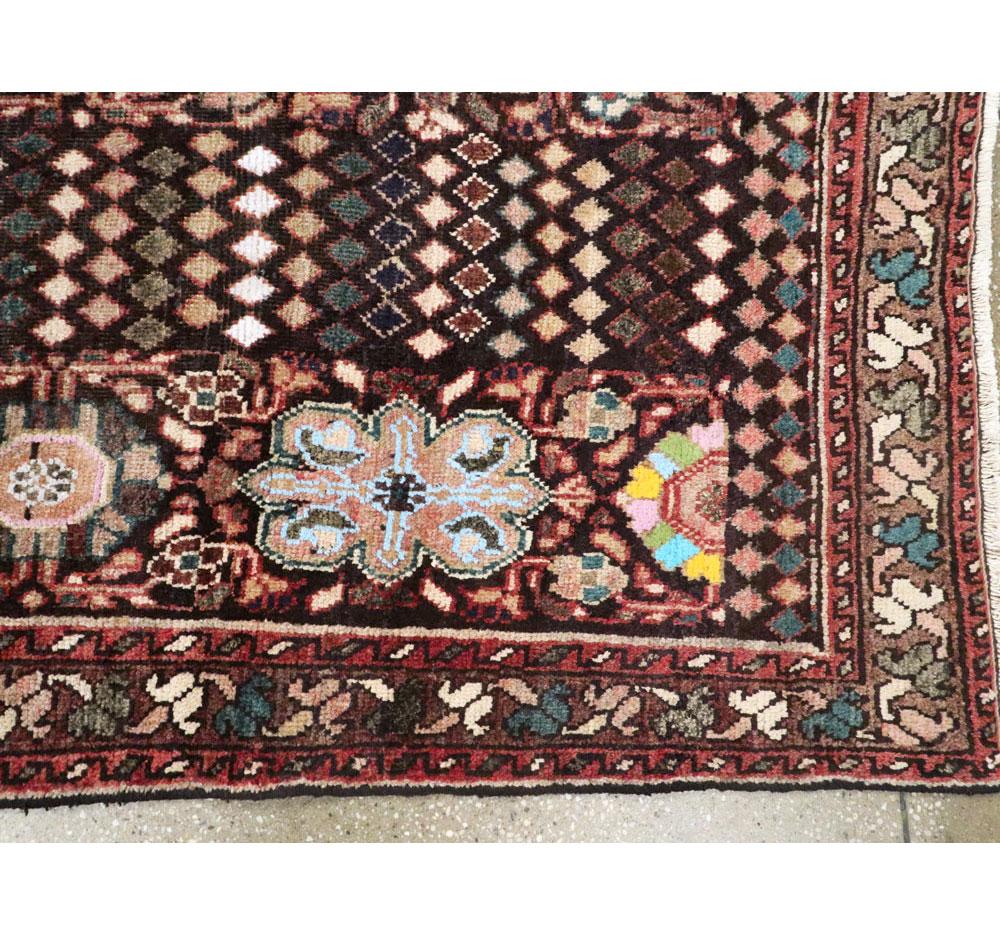 Mid-20th Century Handmade Persian Malayer Gallery Carpet For Sale 1